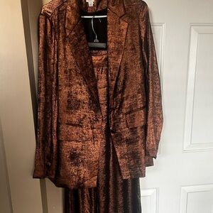 A New Day Shimmering Copper Jacket & wide leg pants by ‘A New Day’ pantsuit